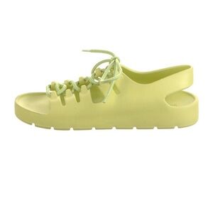 Bottega Veneta Lime Green Lace-Up Slingback Sandal